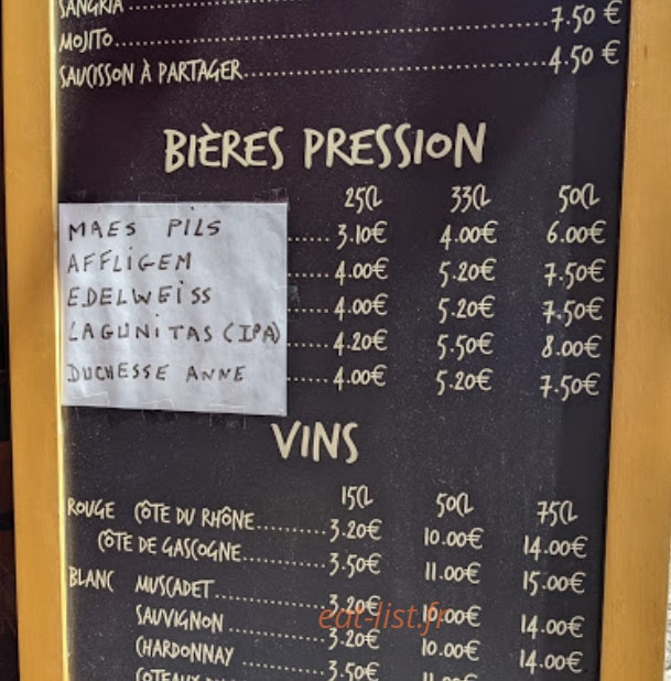 Le Charly's — carte page 1