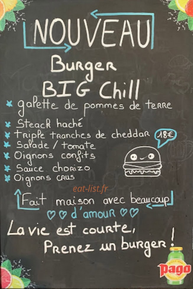 Le Chill — carte page 1