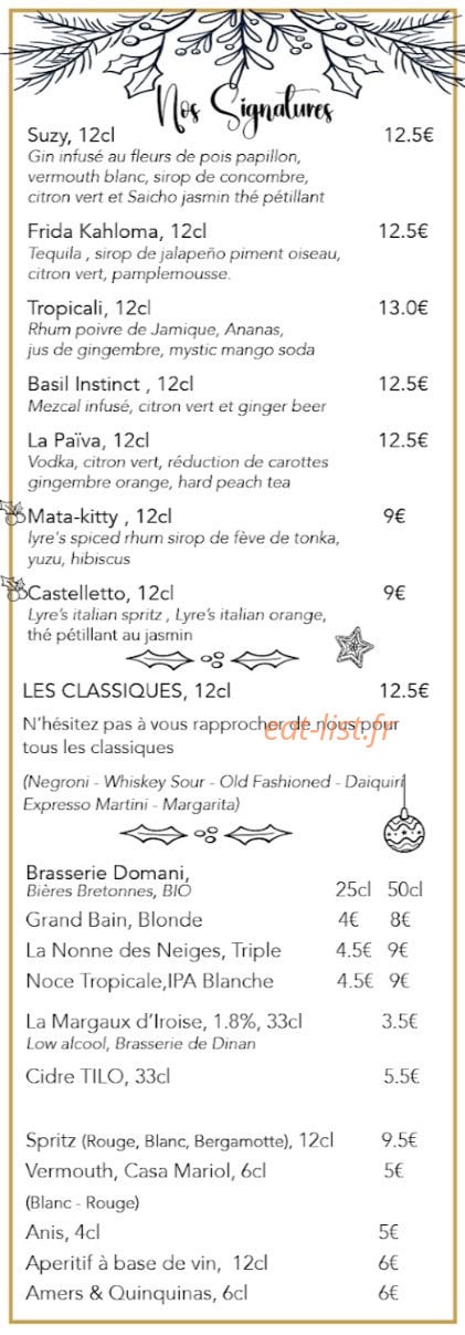 Le Comptoir du vice — carte page 2