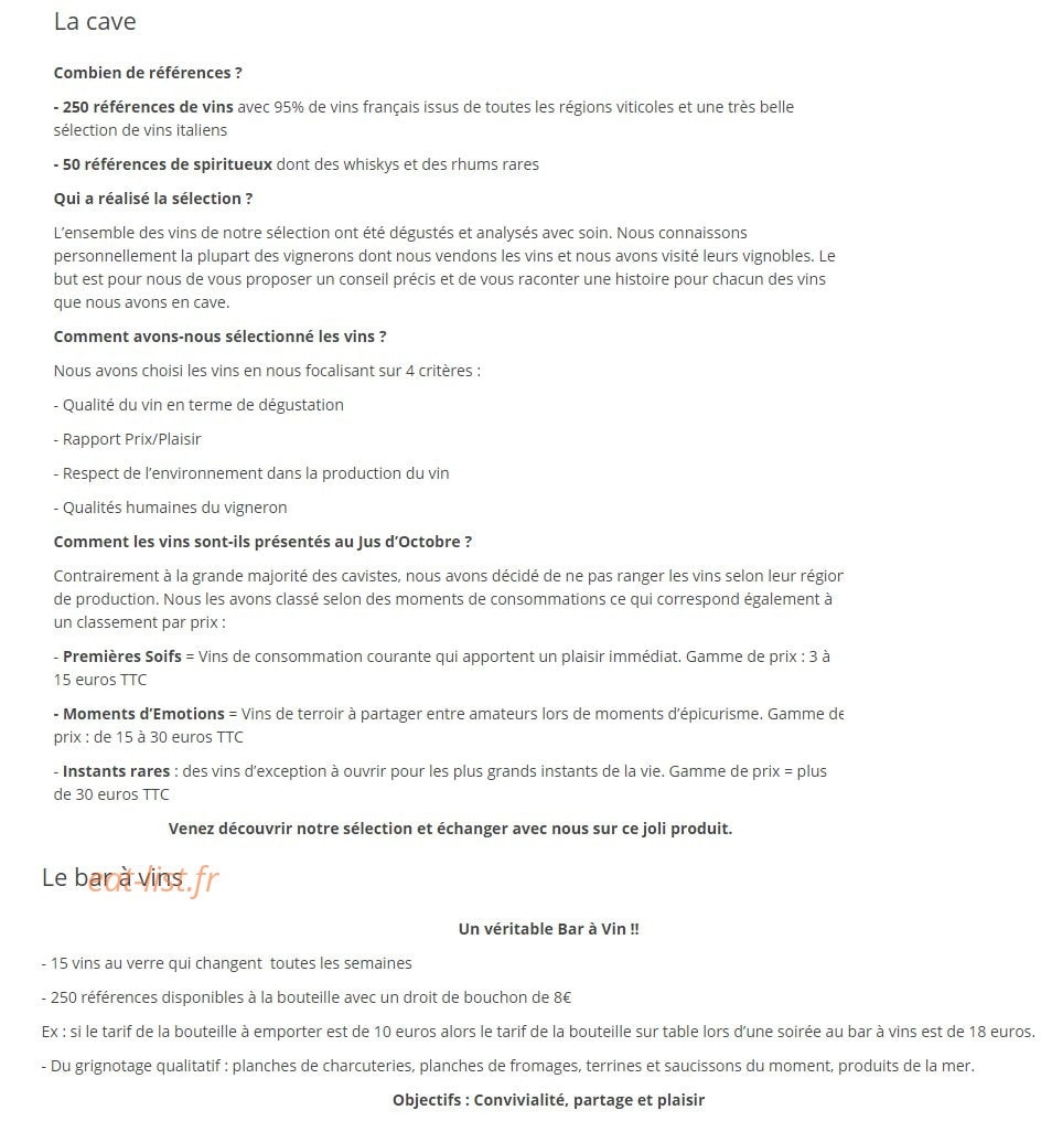 Le Jus d'Octobre — carte page 1