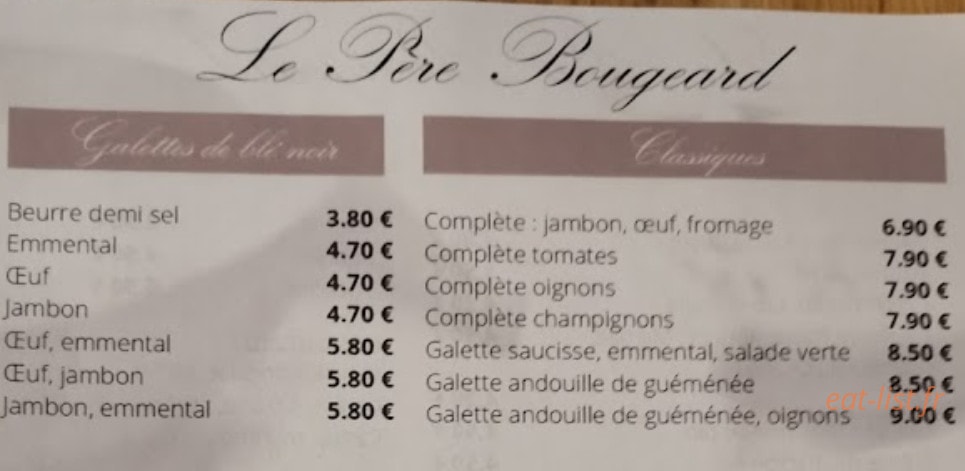 Le père Bougeard — carte page 1