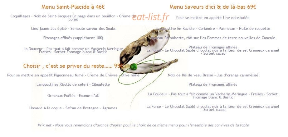 Le Saint Placide — carte page 2