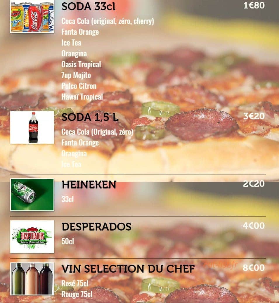 Mister Pizza — carte page 7