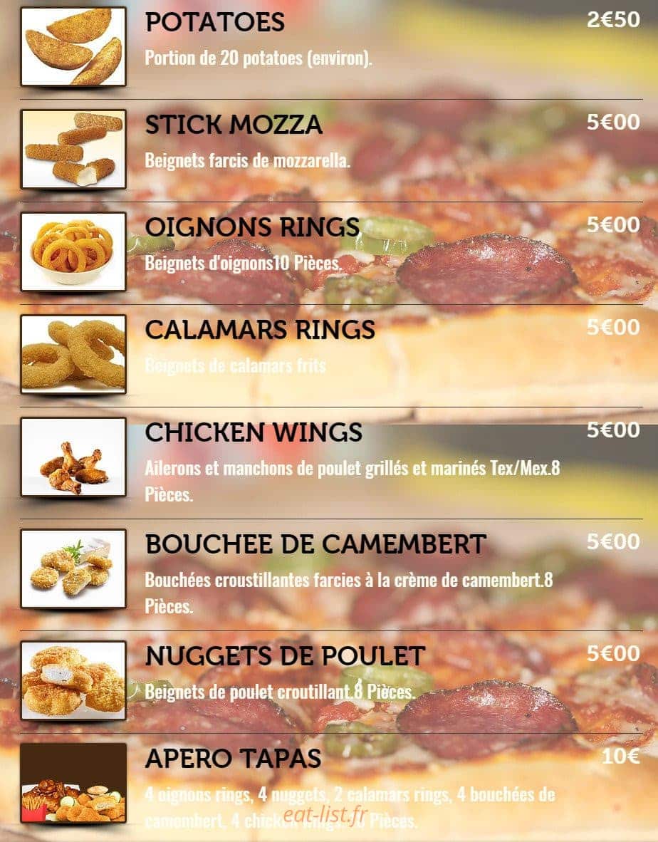 Mister Pizza — carte page 6
