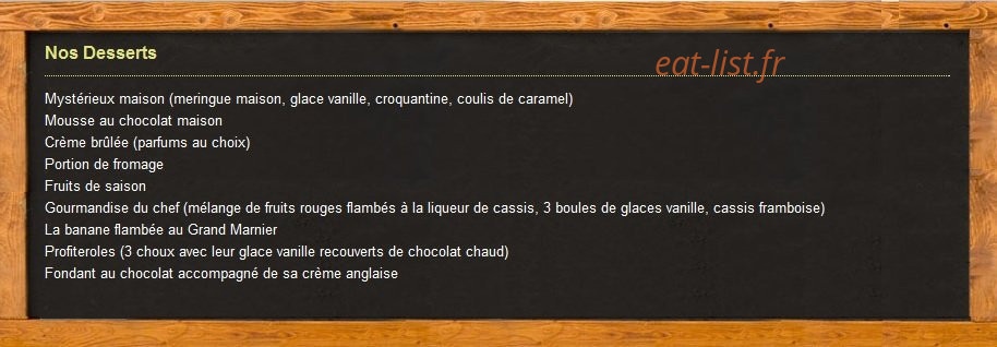 Pizzéria chez Michel — carte page 10
