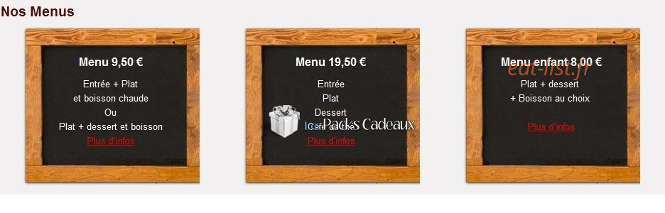 Pizzéria chez Michel — carte page 1