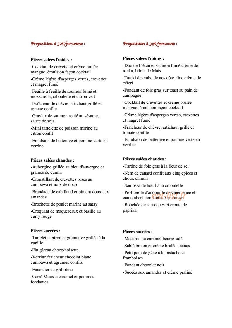 Restaurant L'Absinthe — carte page 17