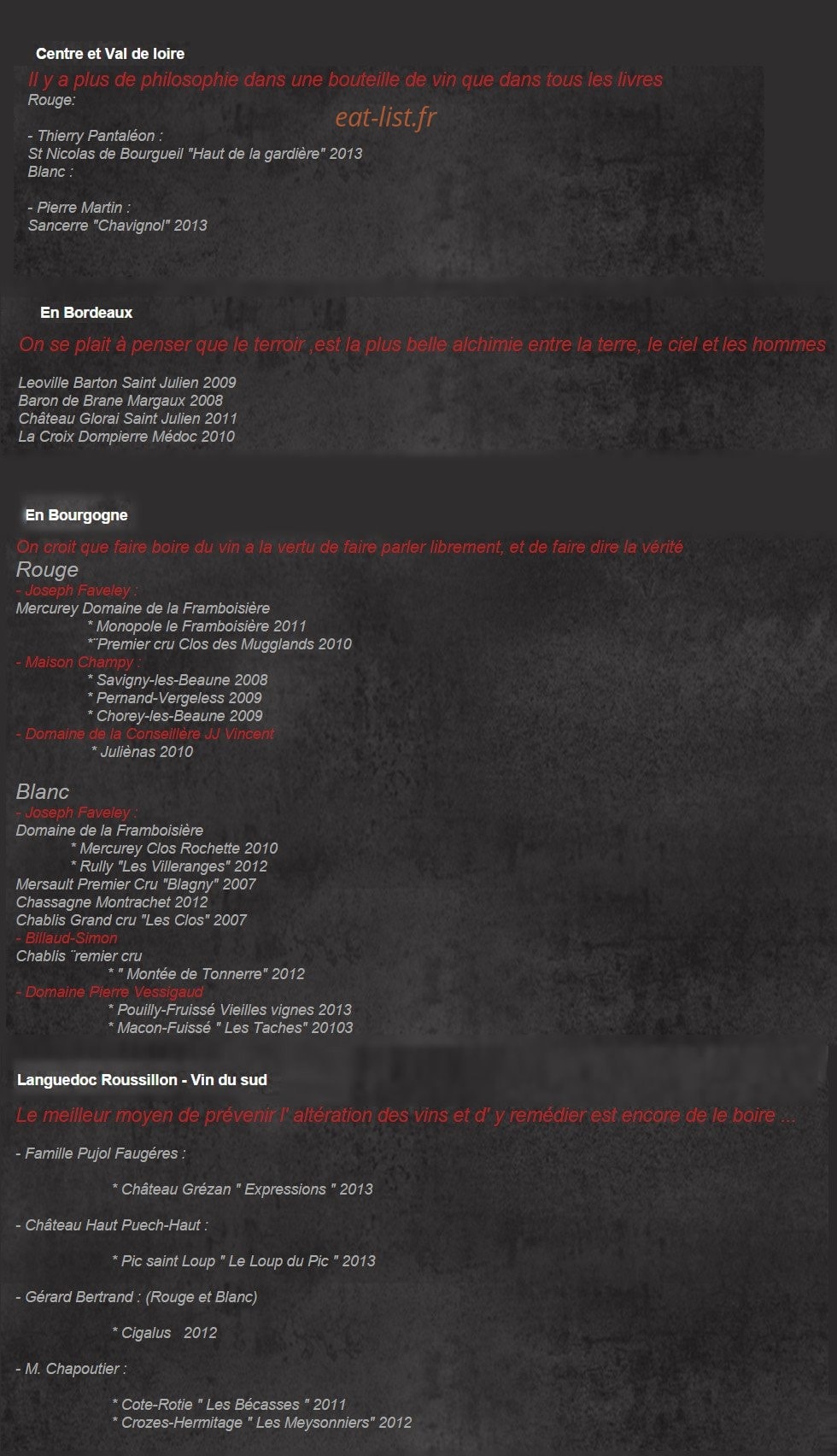 Restaurant l'Atelier — carte page 2