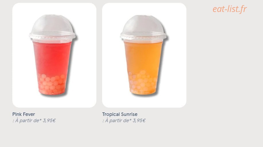 Carte et menu de Sushi Daily à Saint Malo — Les bubble teas