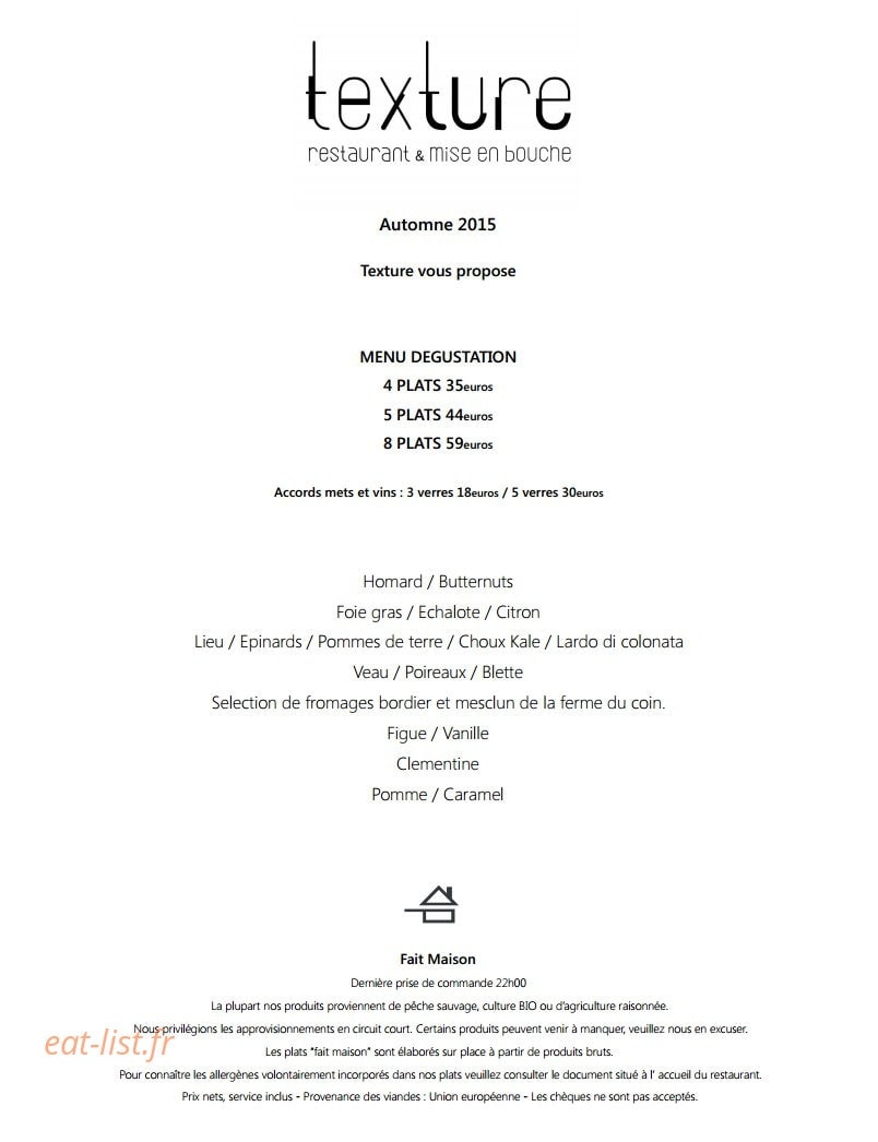 Texture — carte page 1