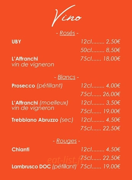 Chez Peppone — carte page 4