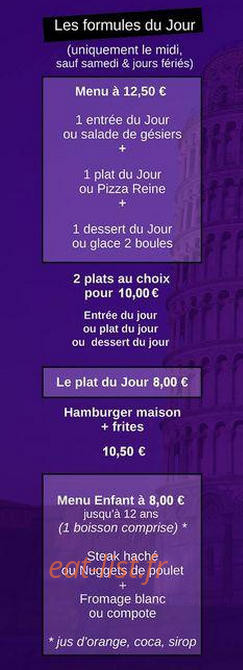 La Tour de Pizz' — carte page 4