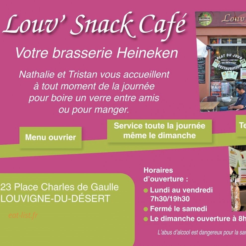 louv'snack café — carte page 1