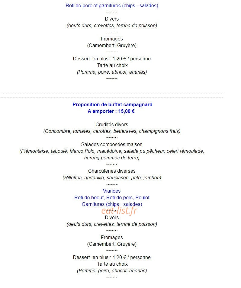 Le Relais Malouin — carte page 4