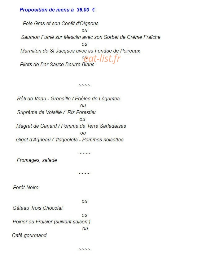 Le Relais Malouin — carte page 2