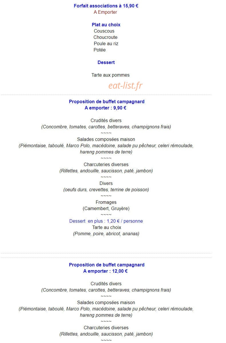 Le Relais Malouin — carte page 3