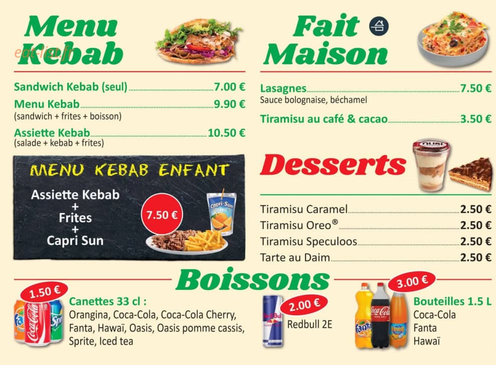 Pizzeria Mia — carte page 3