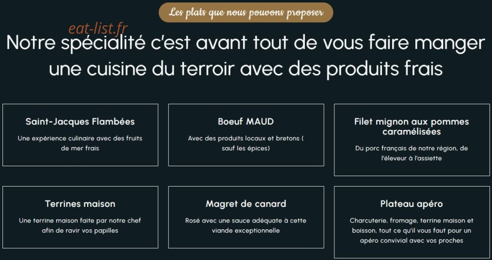 Chez Jacques — carte page 1