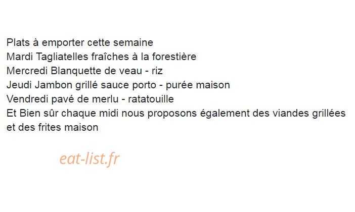 La Gourmandise — carte page 1