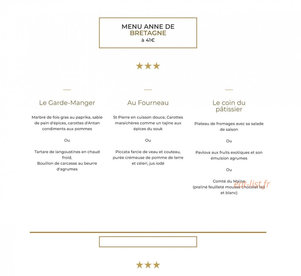 Le Lion d'Or — carte page 2