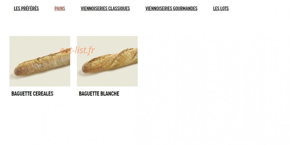 Brioche Dorée — carte page 8