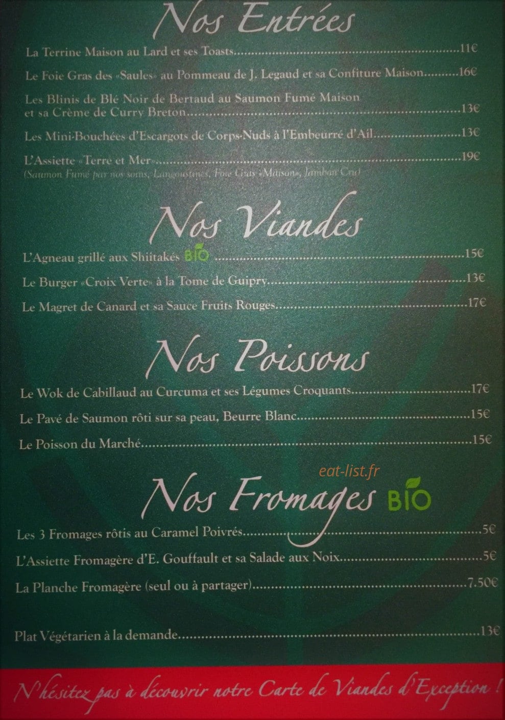 La Croix Verte — carte page 2
