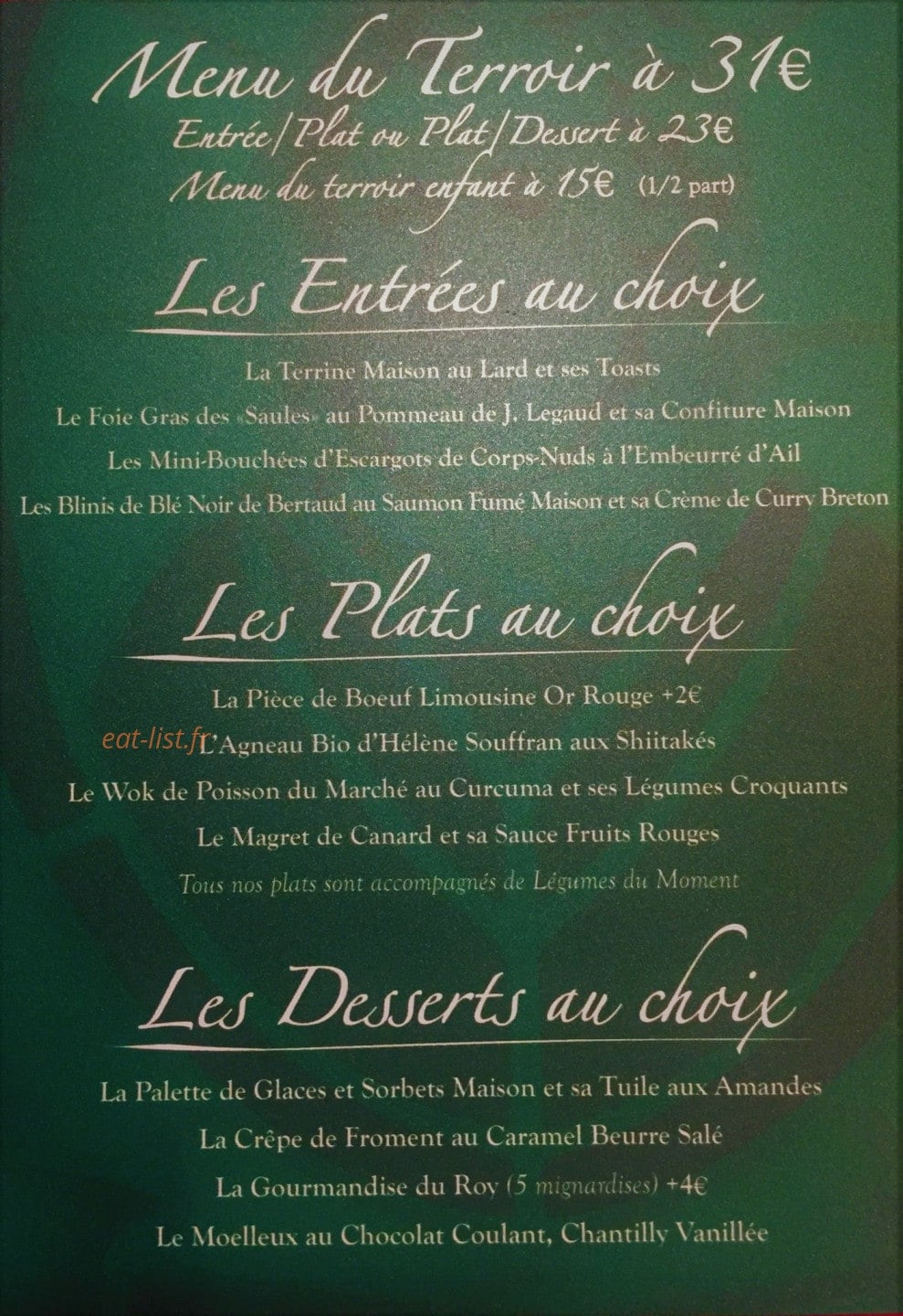 La Croix Verte — carte page 1