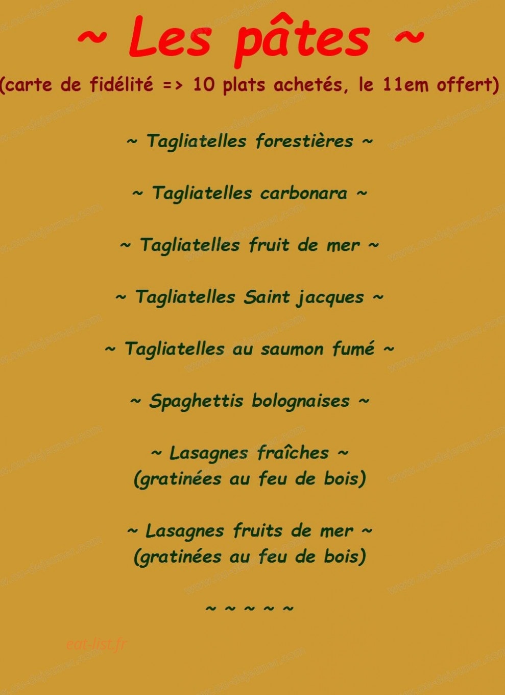 Pizzéria l'Escale — carte page 5