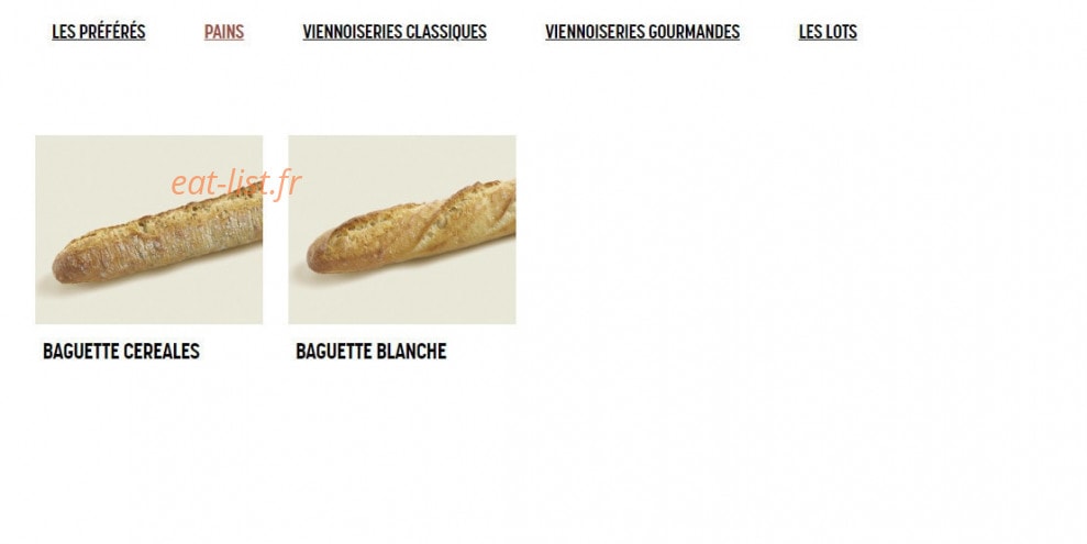 Brioche Dorée — carte page 8