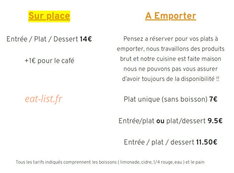 Café Fip — carte page 1