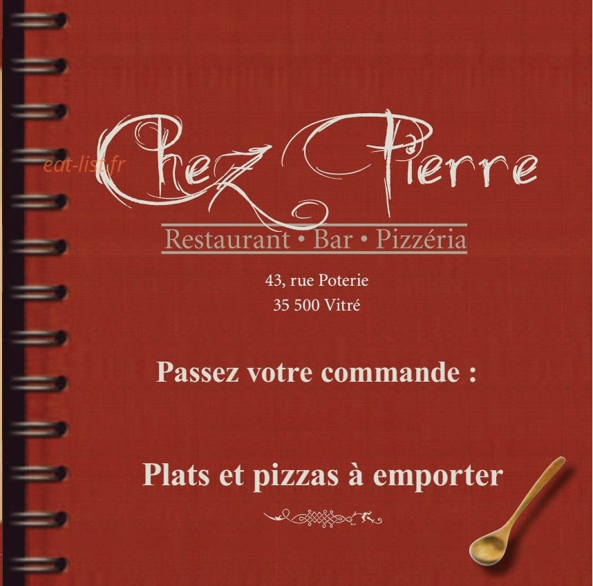 Chez Pierre — carte page 1