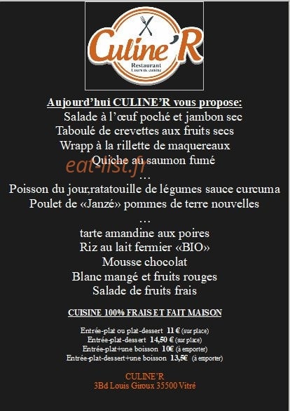 Culine'r — carte page 1