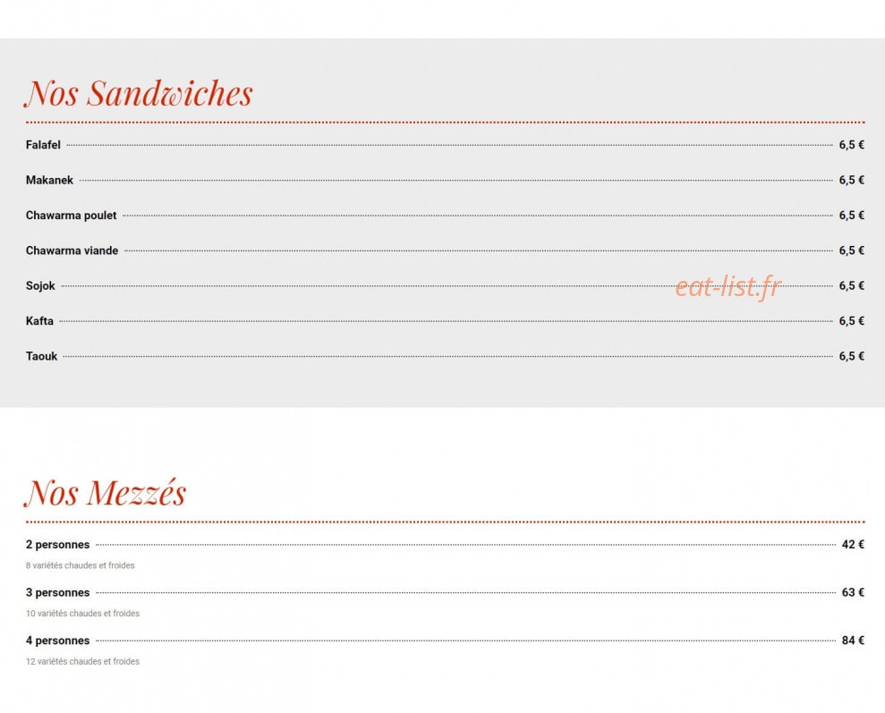 L'Atelier Gourmand — carte page 3