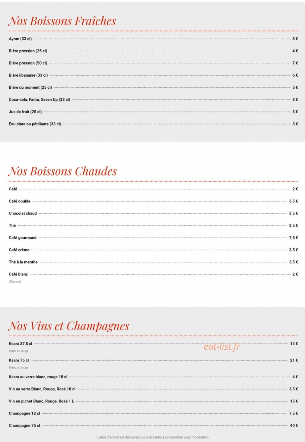 L'Atelier Gourmand — carte page 6