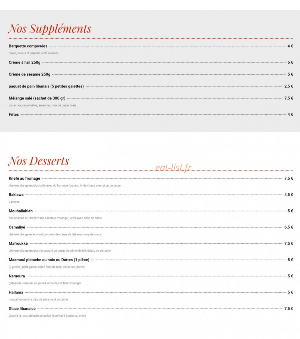L'Atelier Gourmand — carte page 5