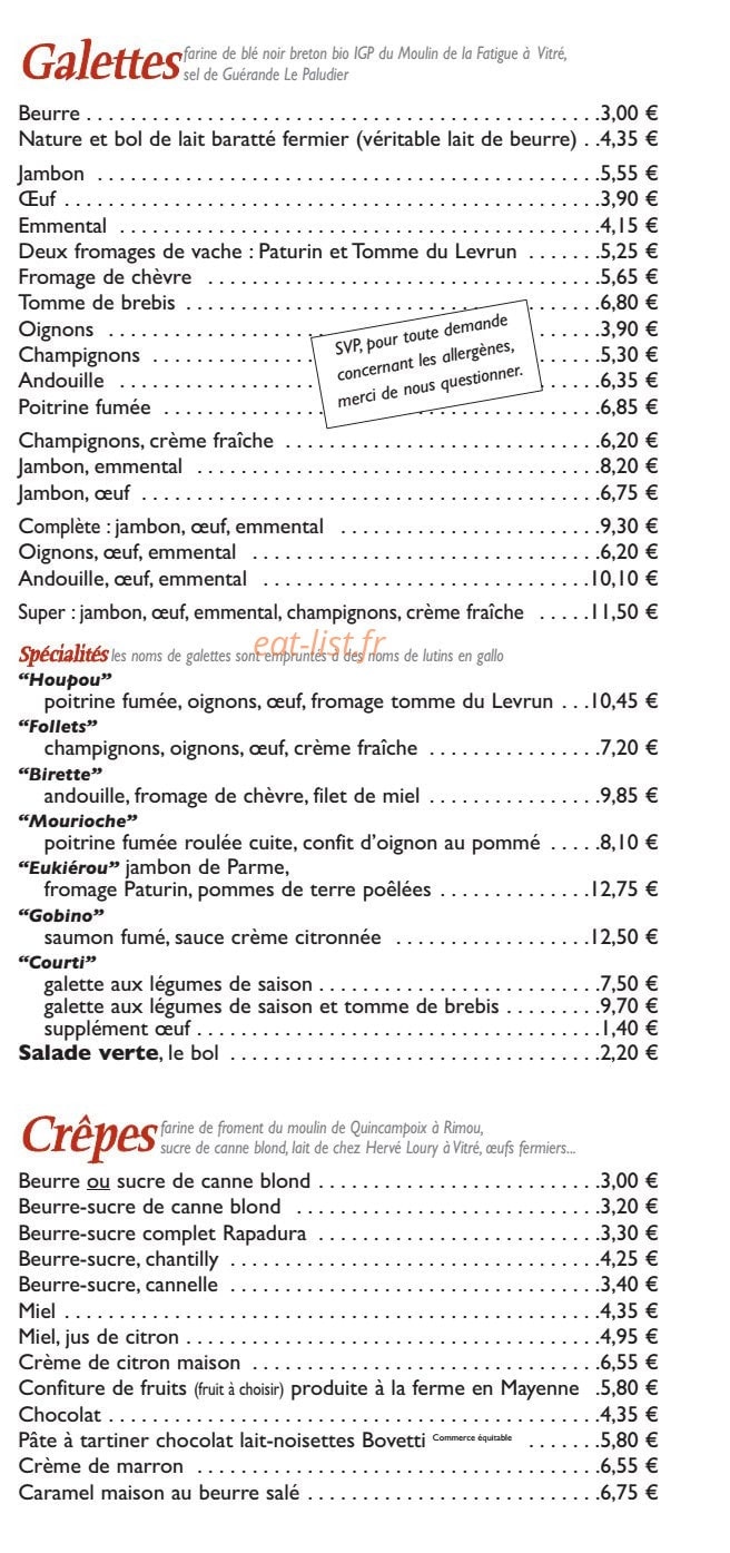 La Clé des Champs — carte page 4