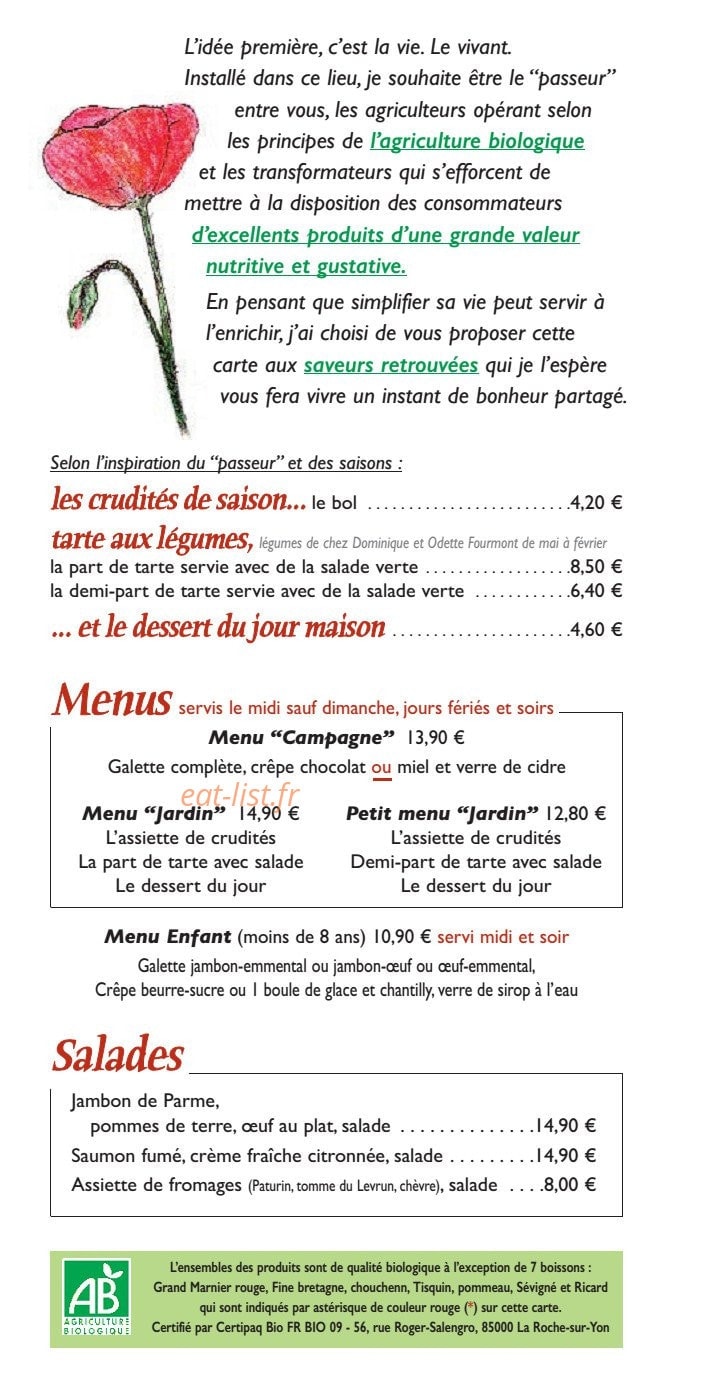La Clé des Champs — carte page 2