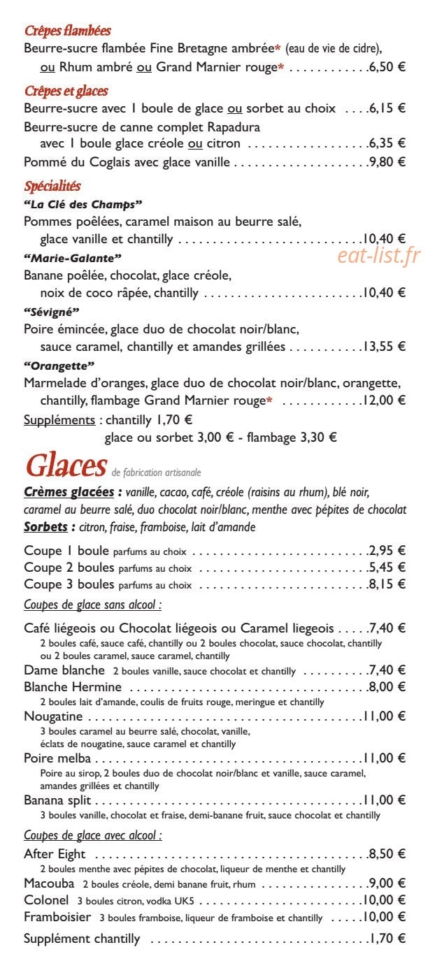 La Clé des Champs — carte page 5