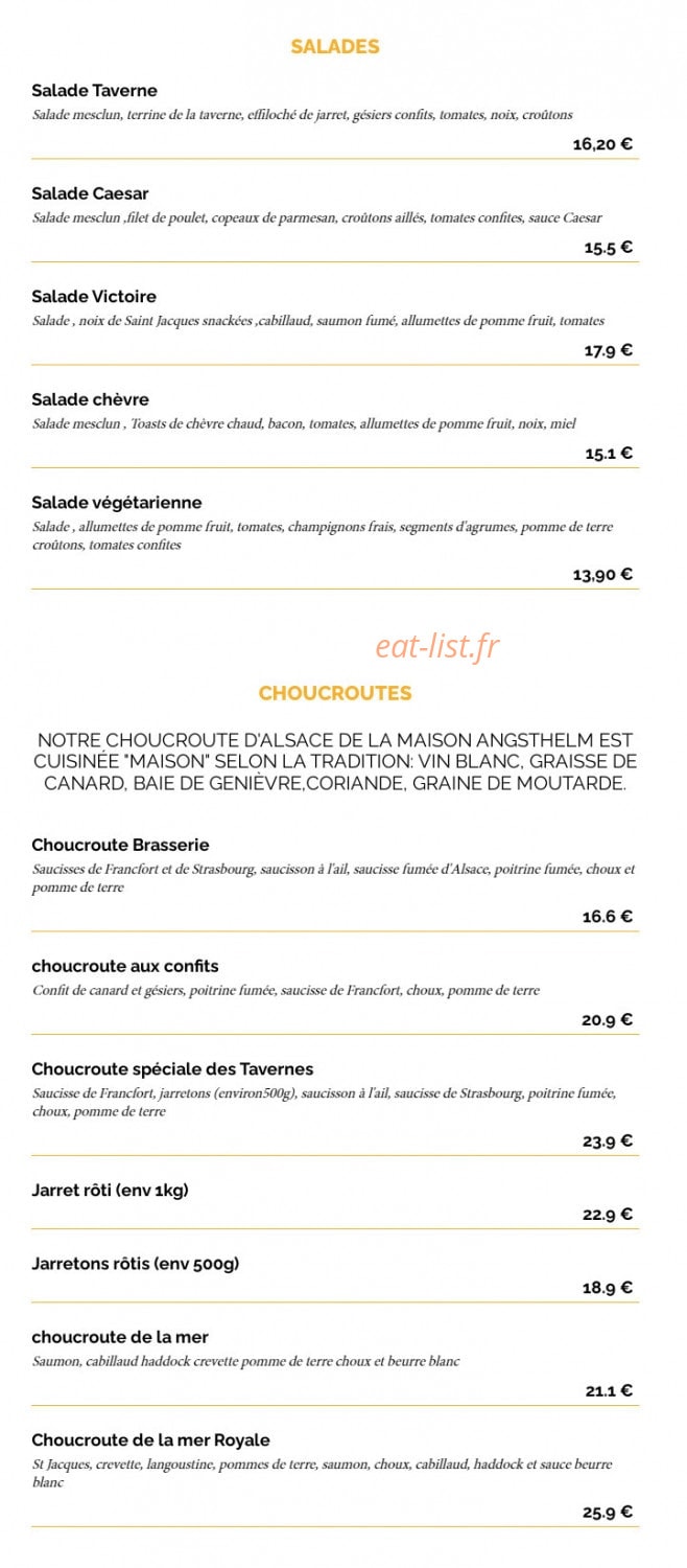 La Taverne Vitré — carte page 5