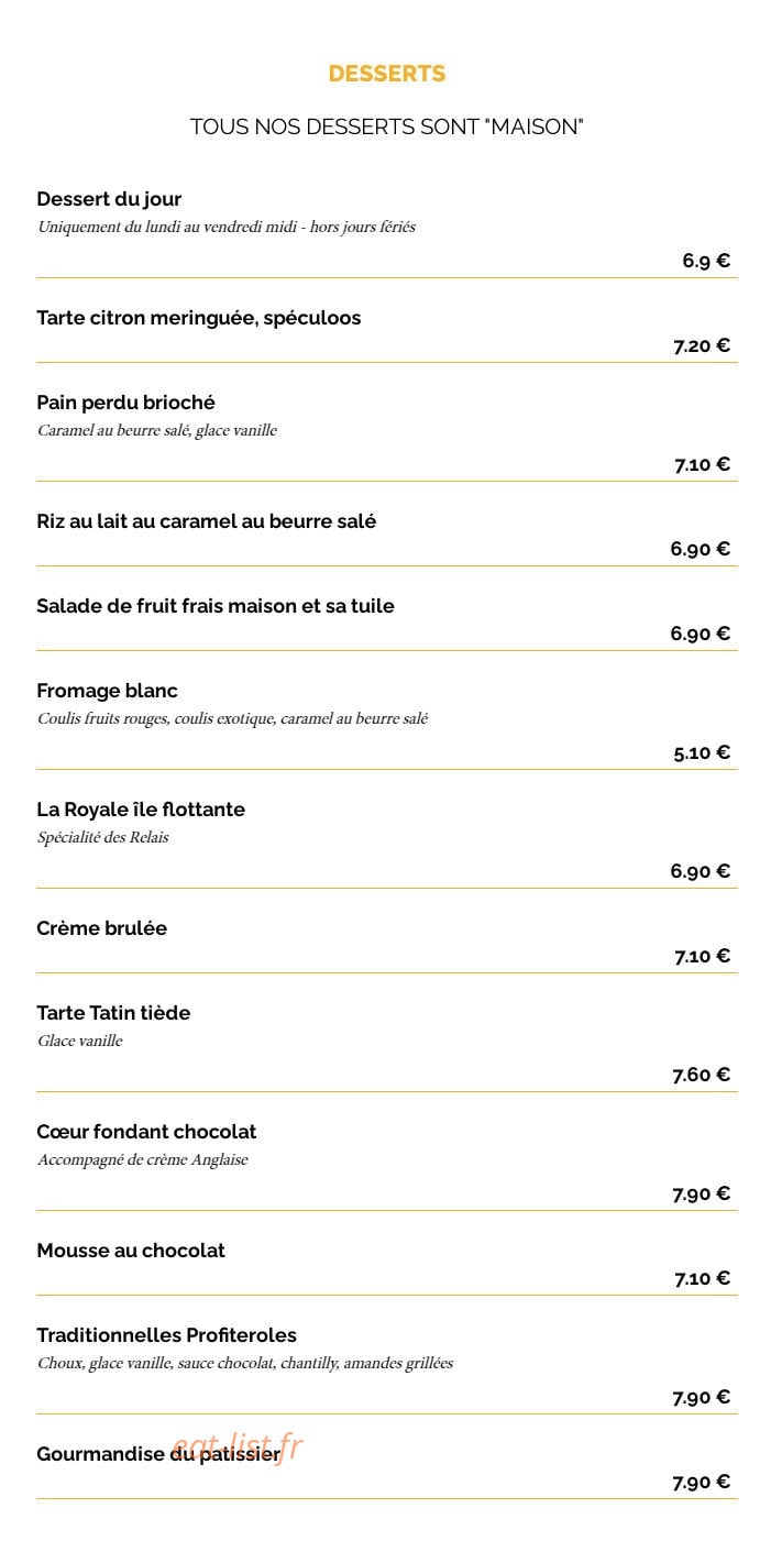 La Taverne Vitré — carte page 10