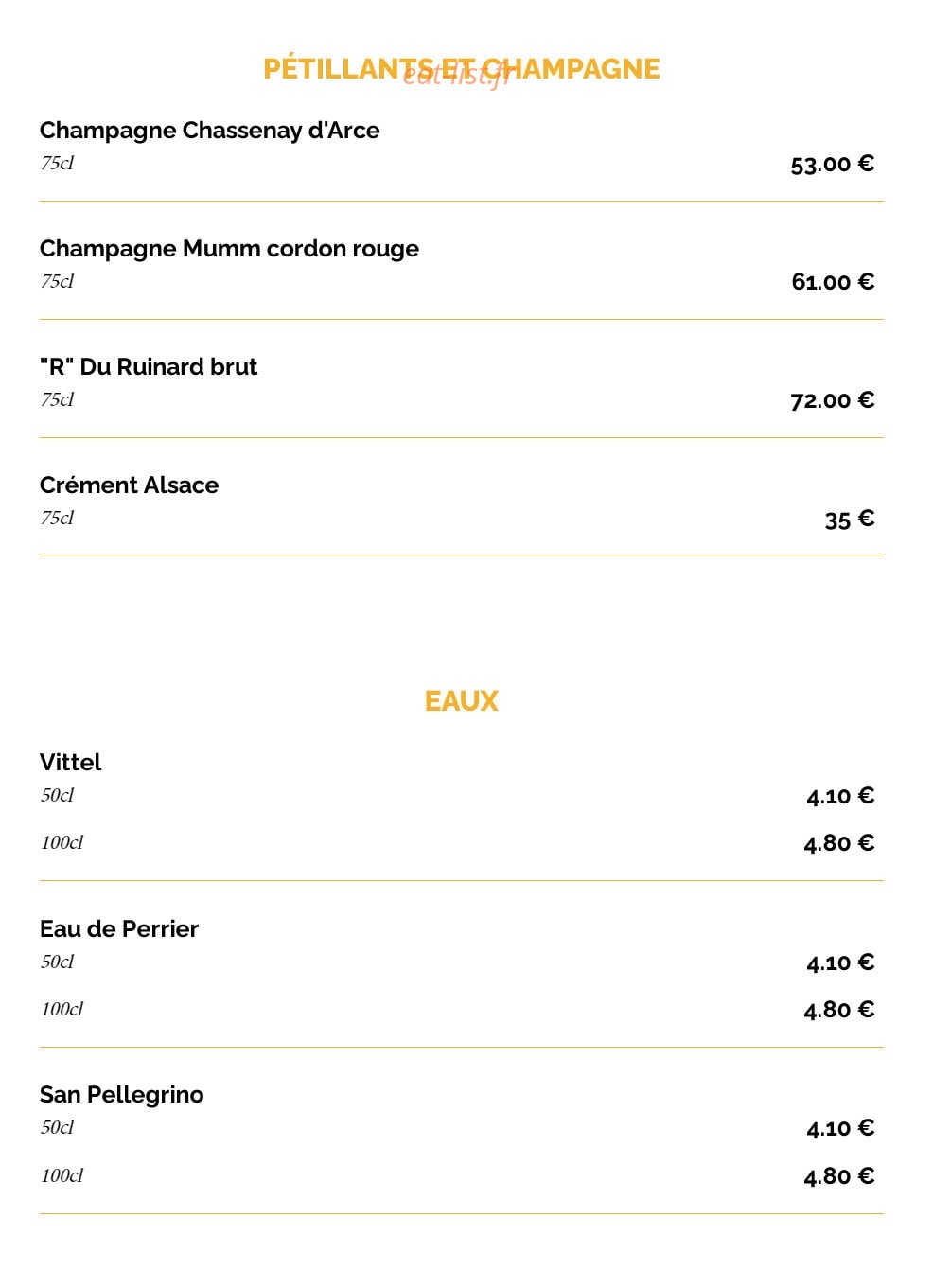 La Taverne Vitré — carte page 23