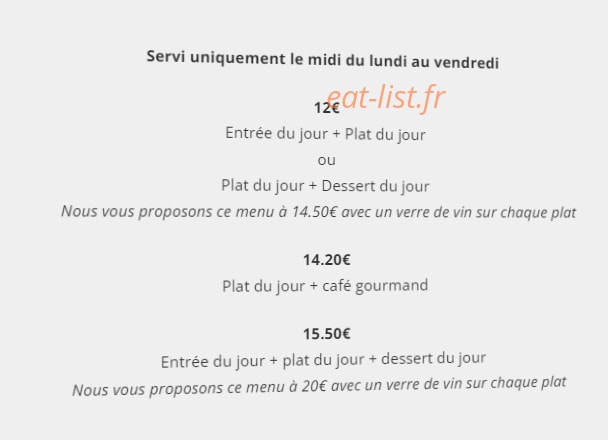 Le Petit Pressoir — carte page 1