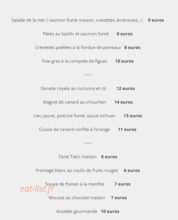 Le Petit Pressoir — carte page 4