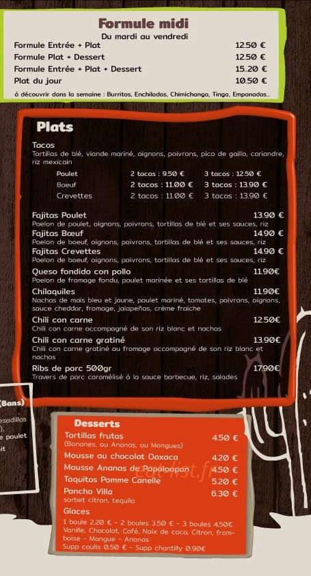 O'Mexicain — carte page 2