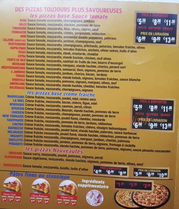 Pizza tacos — carte page 3
