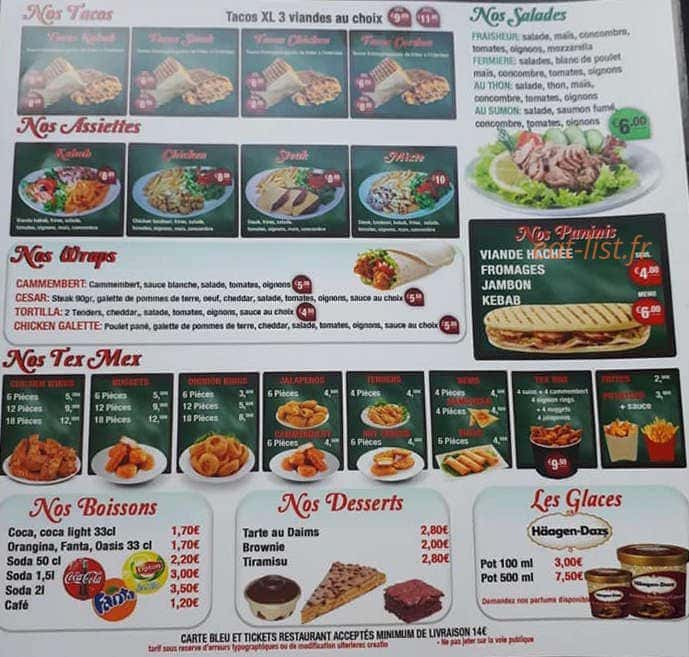 Pizza tacos — carte page 2