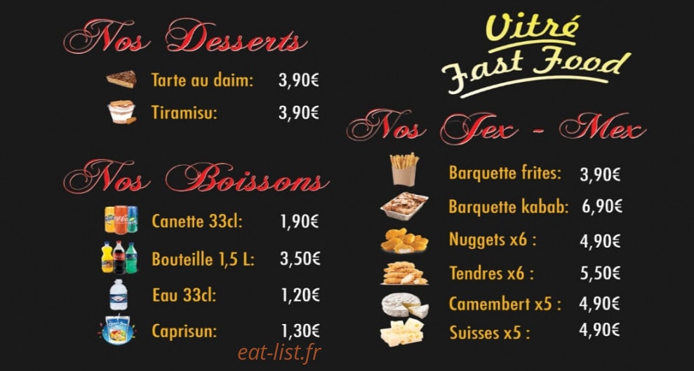 Vitré FastFood — carte page 3