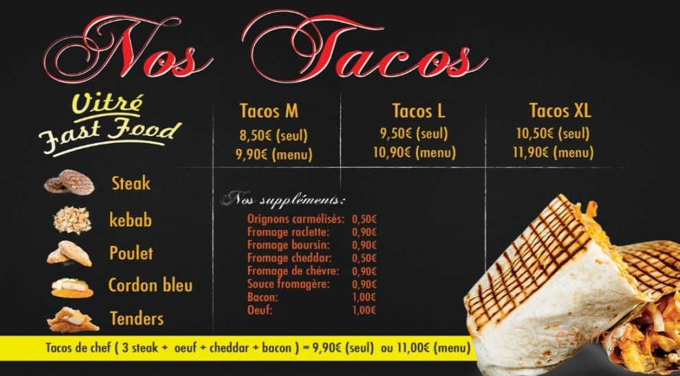 Vitré FastFood — carte page 2