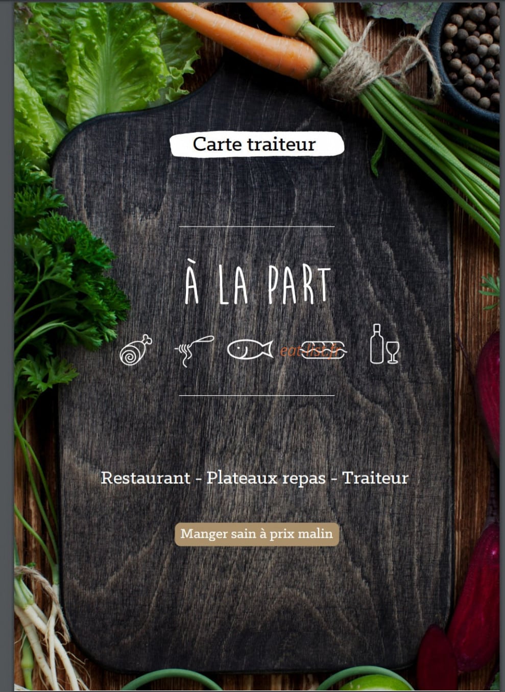 À La Part — carte page 1