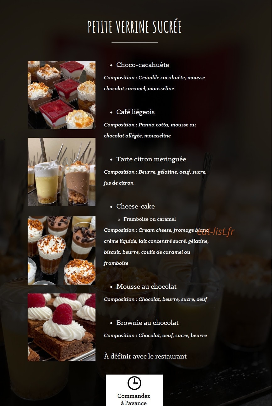 À La Part — carte page 9